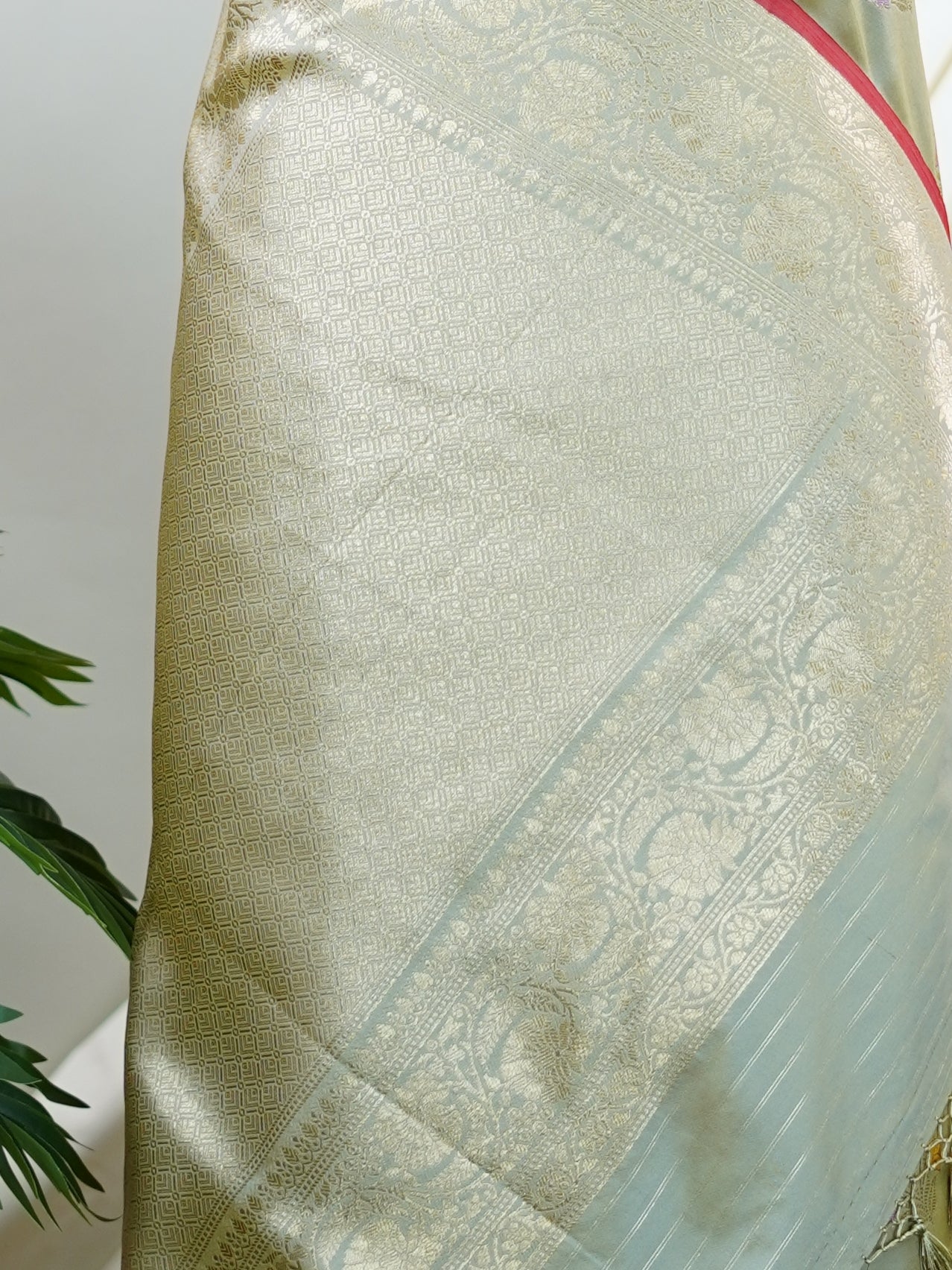 Katan Grey Katan Semi Silk - Manoranjitham Weaves - Handloom Store