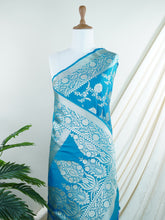 Katan Blue Katan Semi Silk - Manoranjitham Weaves - Handloom Store