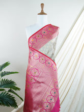 Katan Grey Katan Semi Silk - Manoranjitham Weaves - Handloom Store