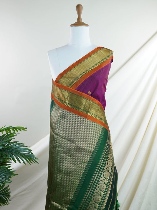 Gadwal Silk 100% Pure Silk - Manoranjitham Weaves - Handloom Store