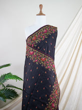 Tussars Black 100% Pure Tussar - Manoranjitham Weaves - Handloom Store