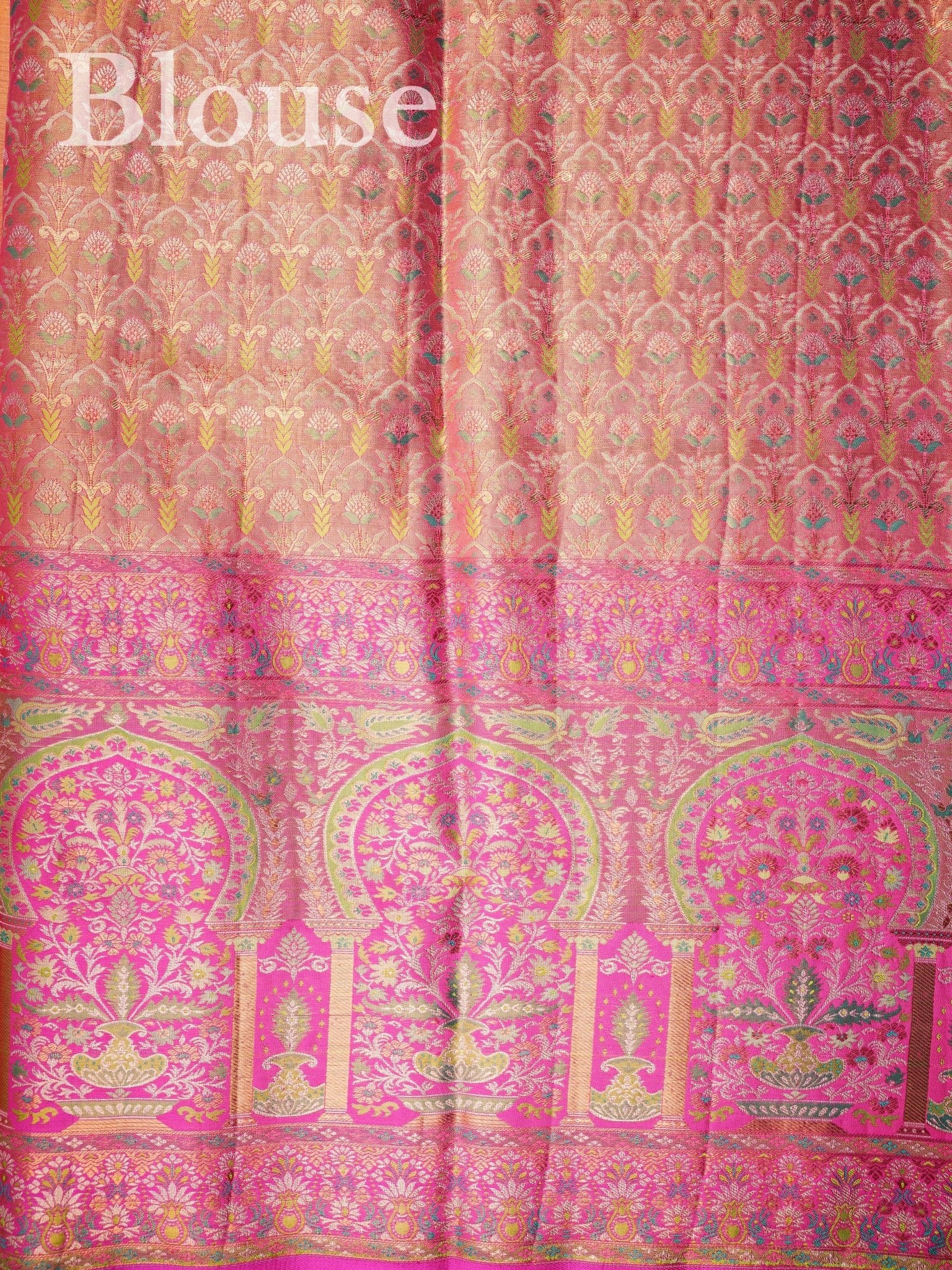 Kanchipuram Silk Mint Green 100% Pure Silk - Manoranjitham Weaves - Handloom Store