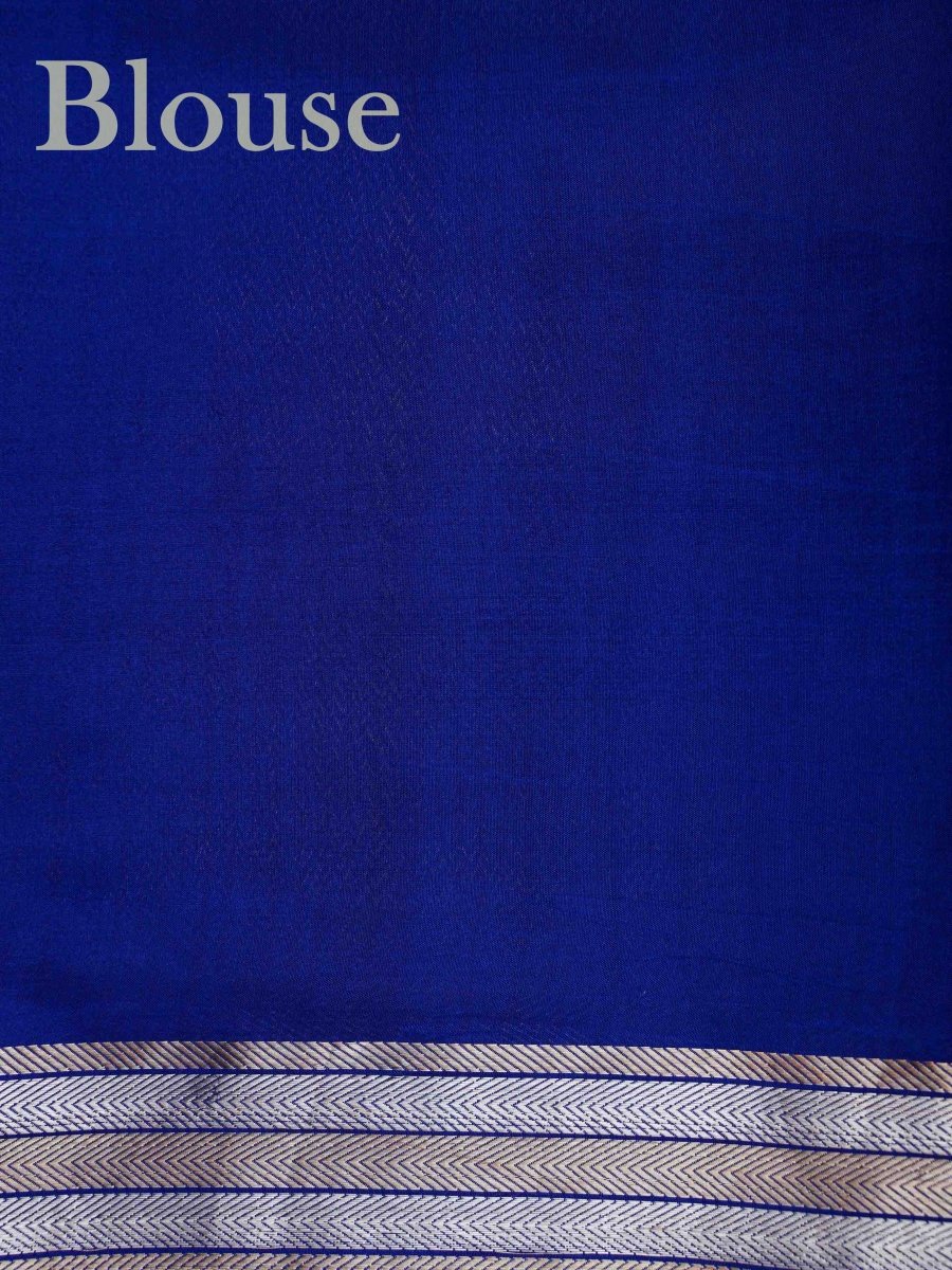 Katan Blue 100% Pure Silk - Manoranjitham Weaves - Handloom Store
