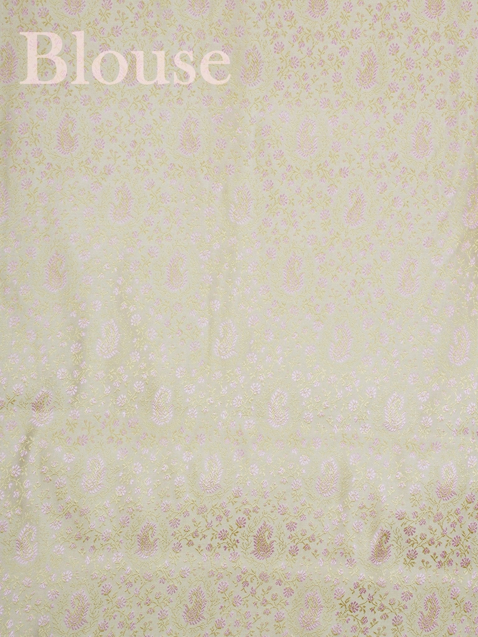 Katan Pista Green Semi Mushru - Manoranjitham Weaves - Handloom Store