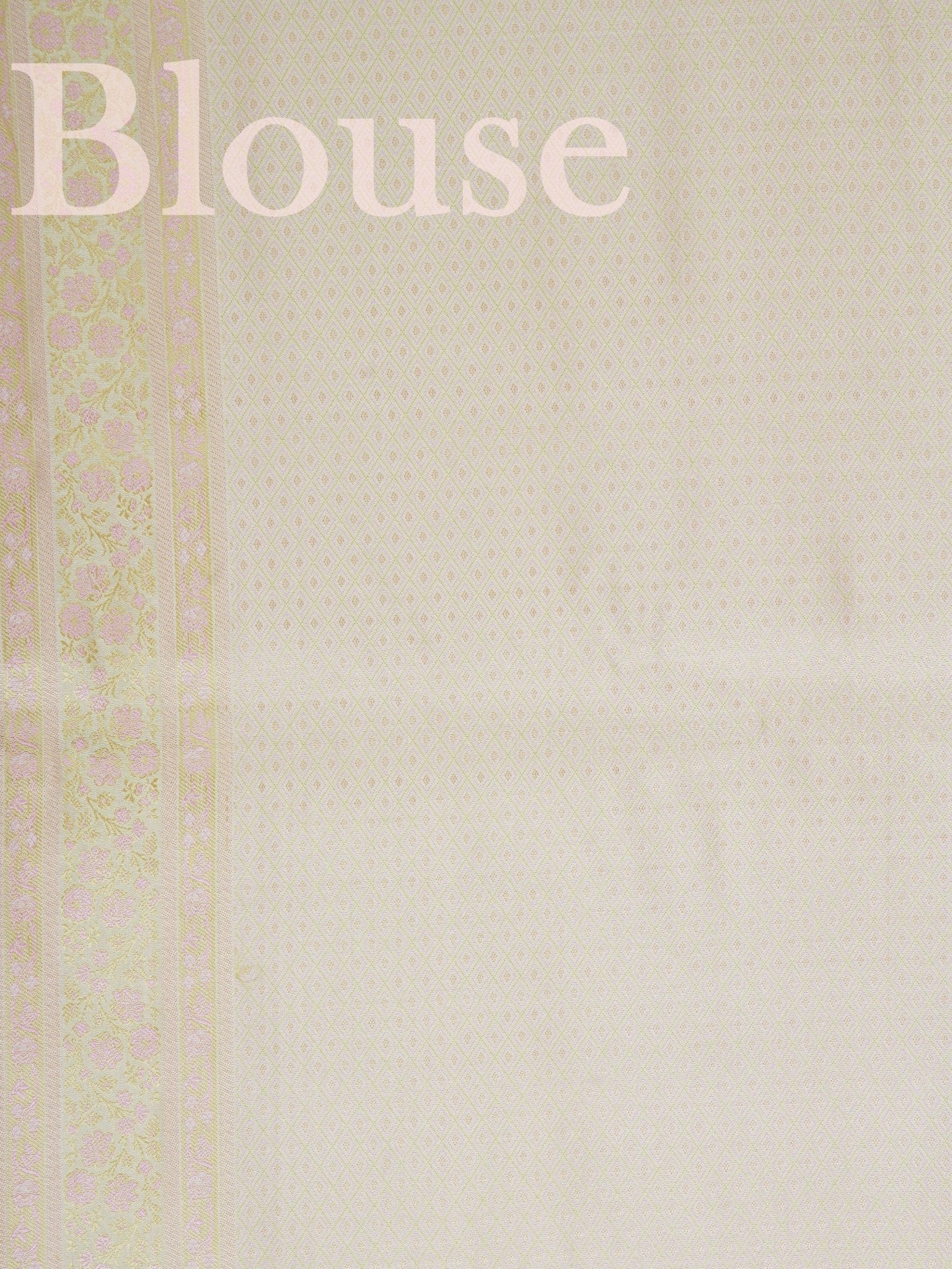 Katan Pista Green Semi Mushru - Manoranjitham Weaves - Handloom Store