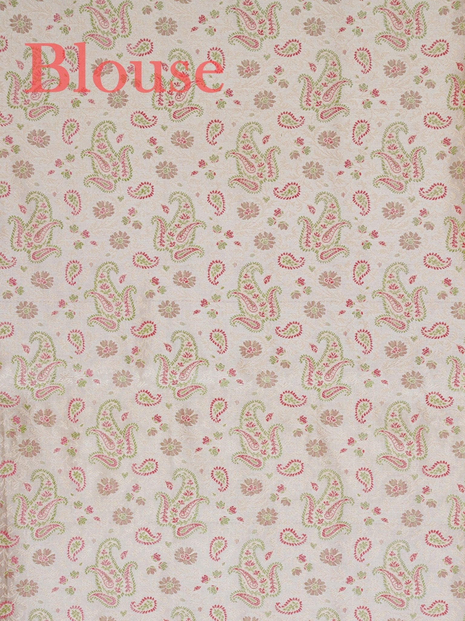 Katan Beige Semi Mushru - Manoranjitham Weaves - Handloom Store