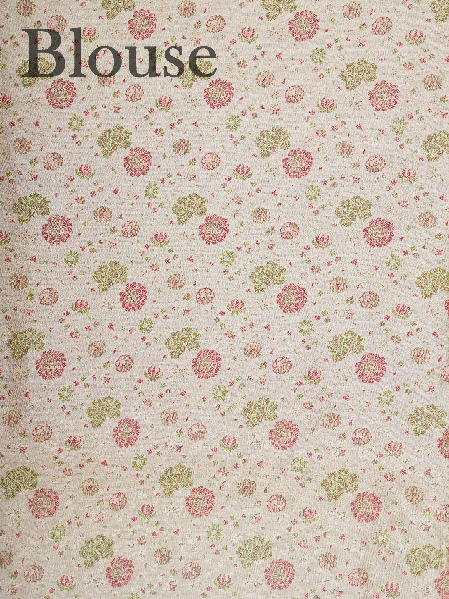 Katan Beige Semi Mushru - Manoranjitham Weaves - Handloom Store