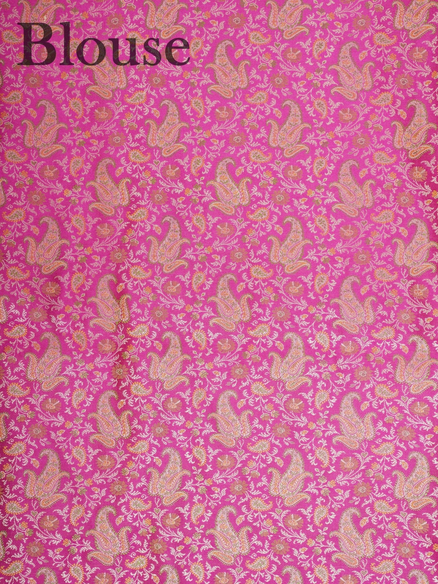 Katan Pink Semi Mushru - Manoranjitham Weaves - Handloom Store