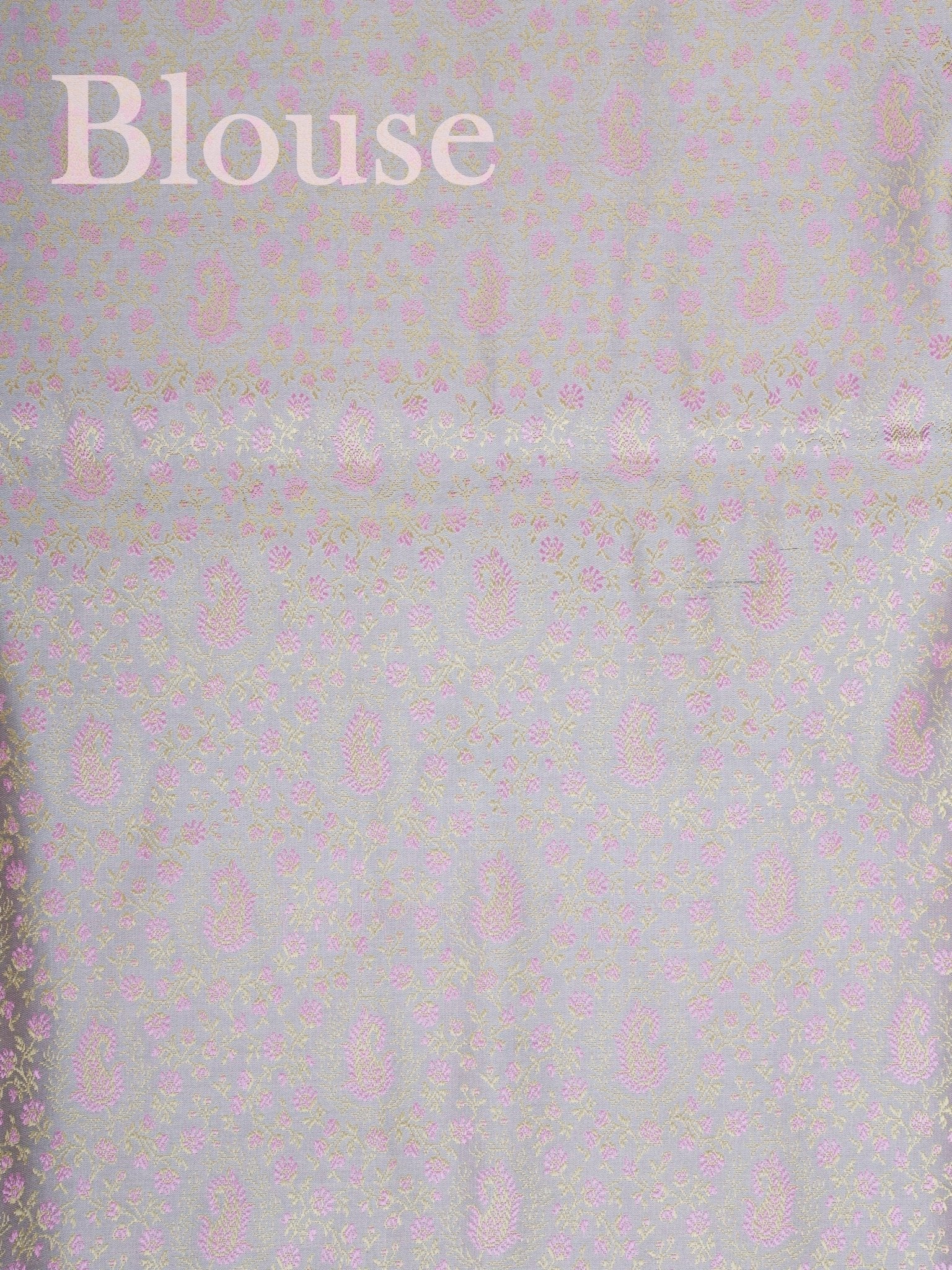 Katan Grey Semi Mushru - Manoranjitham Weaves - Handloom Store