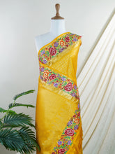Kanchipuram Silk Mustard 100% Pure Silk - Manoranjitham Weaves - Handloom Store