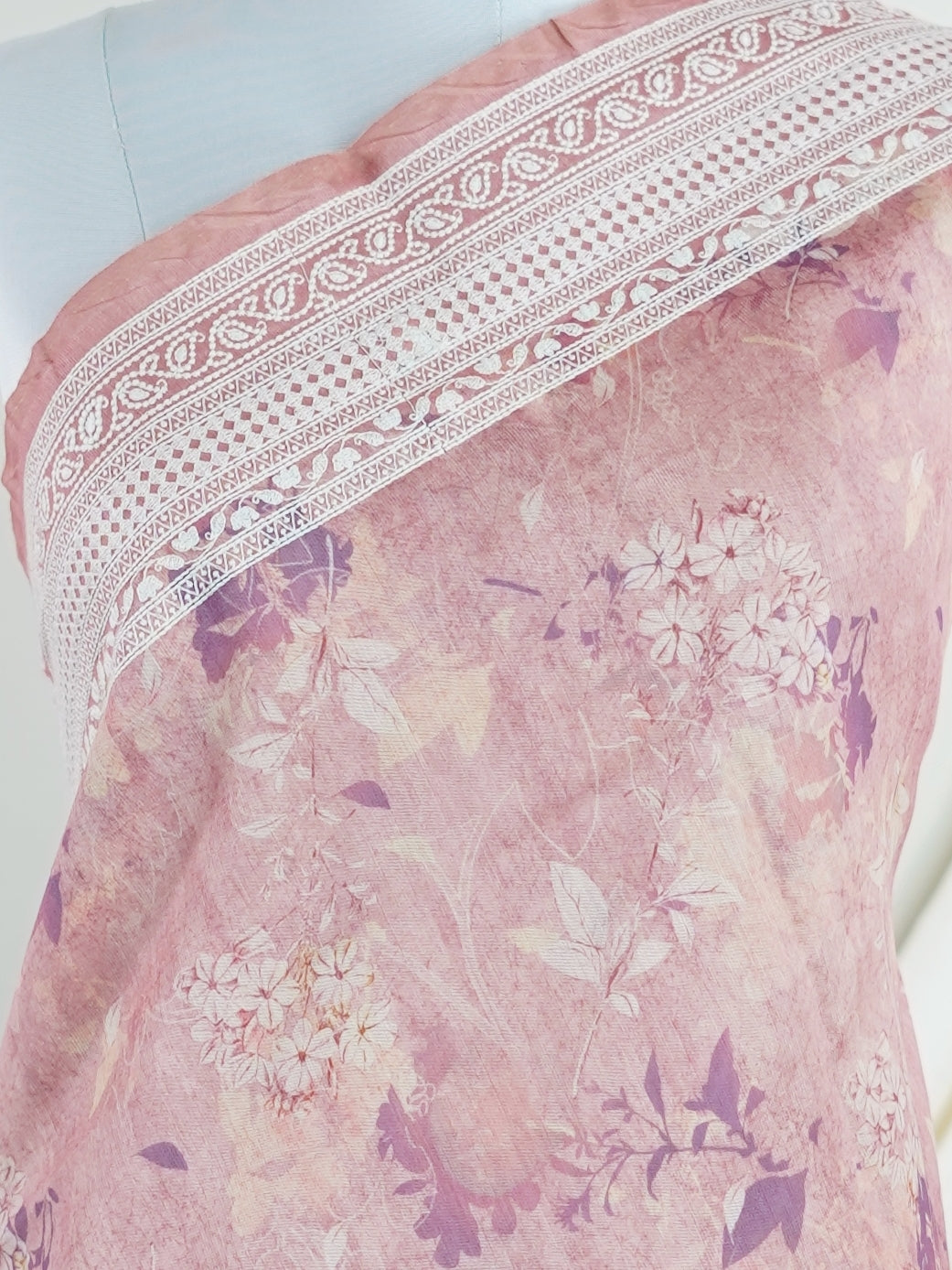 Tussars Orange Semi Tussar - Manoranjitham Weaves - Handloom Store