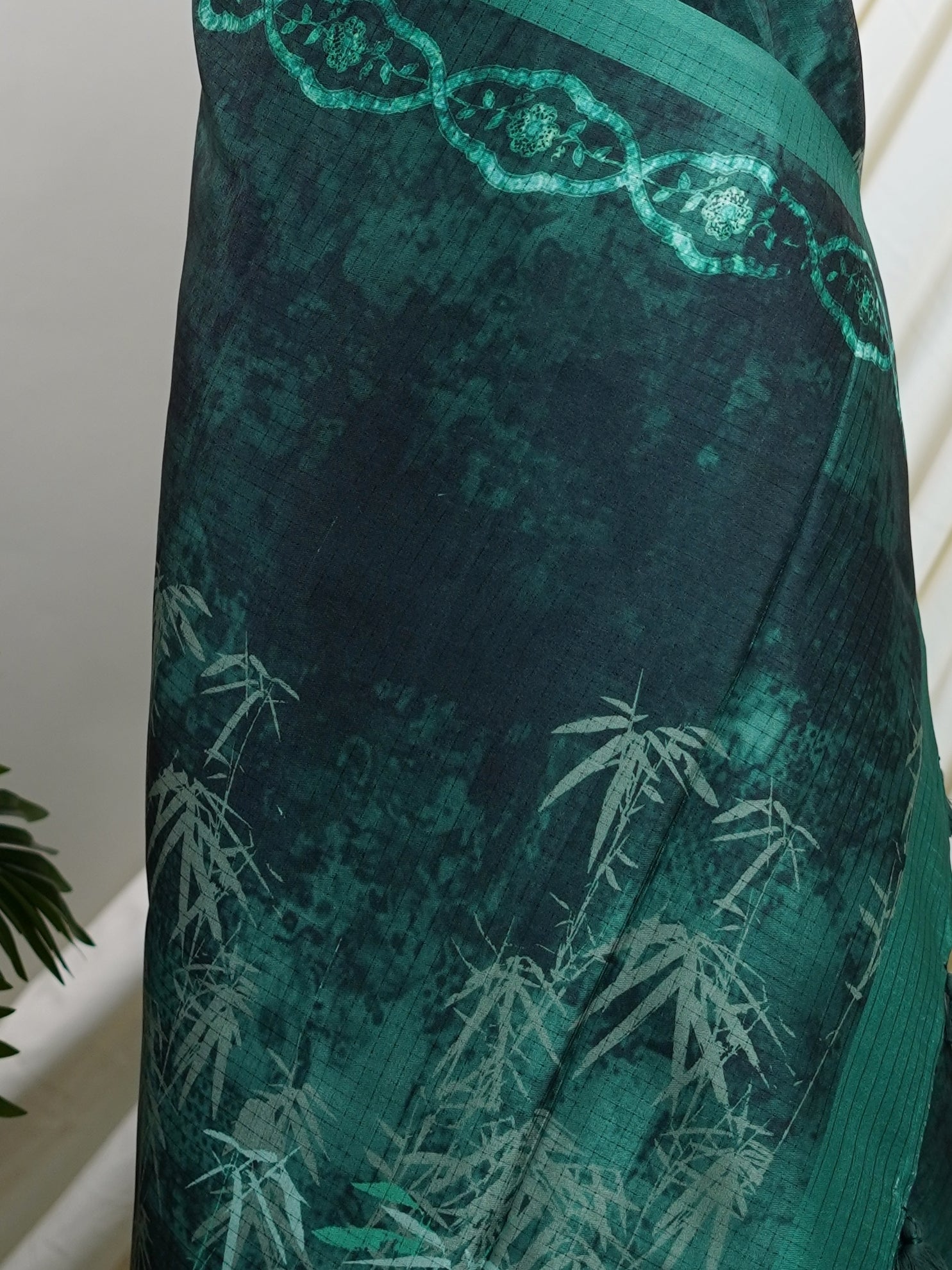 Tussars Black Semi Tussar - Manoranjitham Weaves - Handloom Store