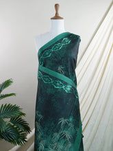 Tussars Black Semi Tussar - Manoranjitham Weaves - Handloom Store