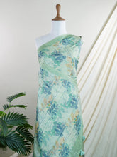 Tussars Green Semi Tussar - Manoranjitham Weaves - Handloom Store