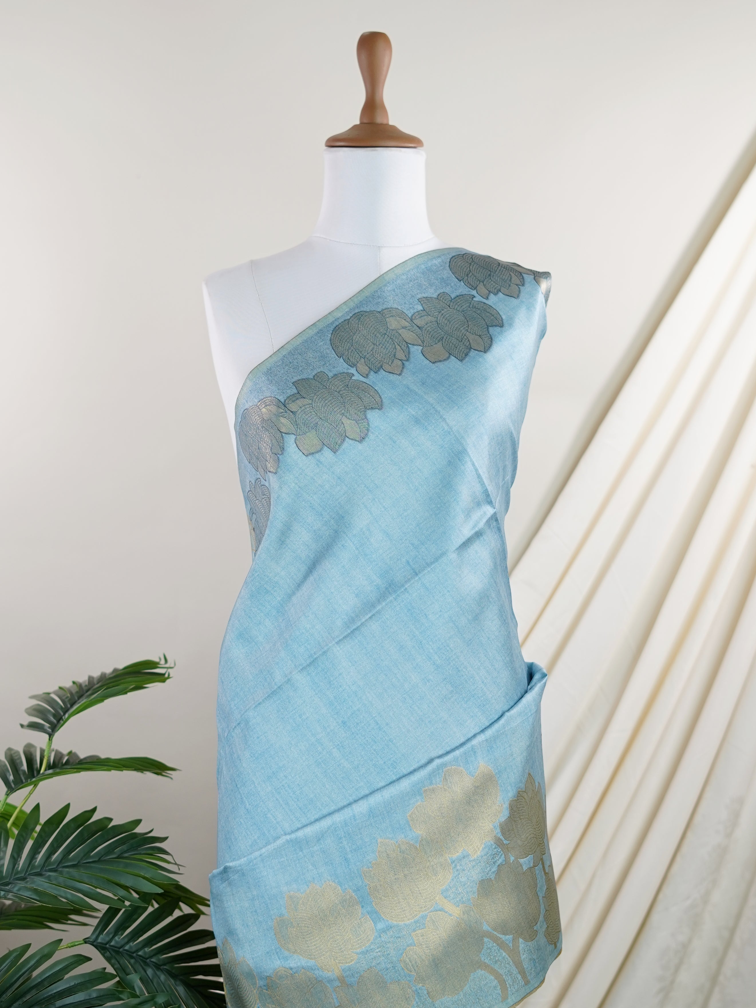 Fancy Blue Fancy - Manoranjitham Weaves - Handloom Store