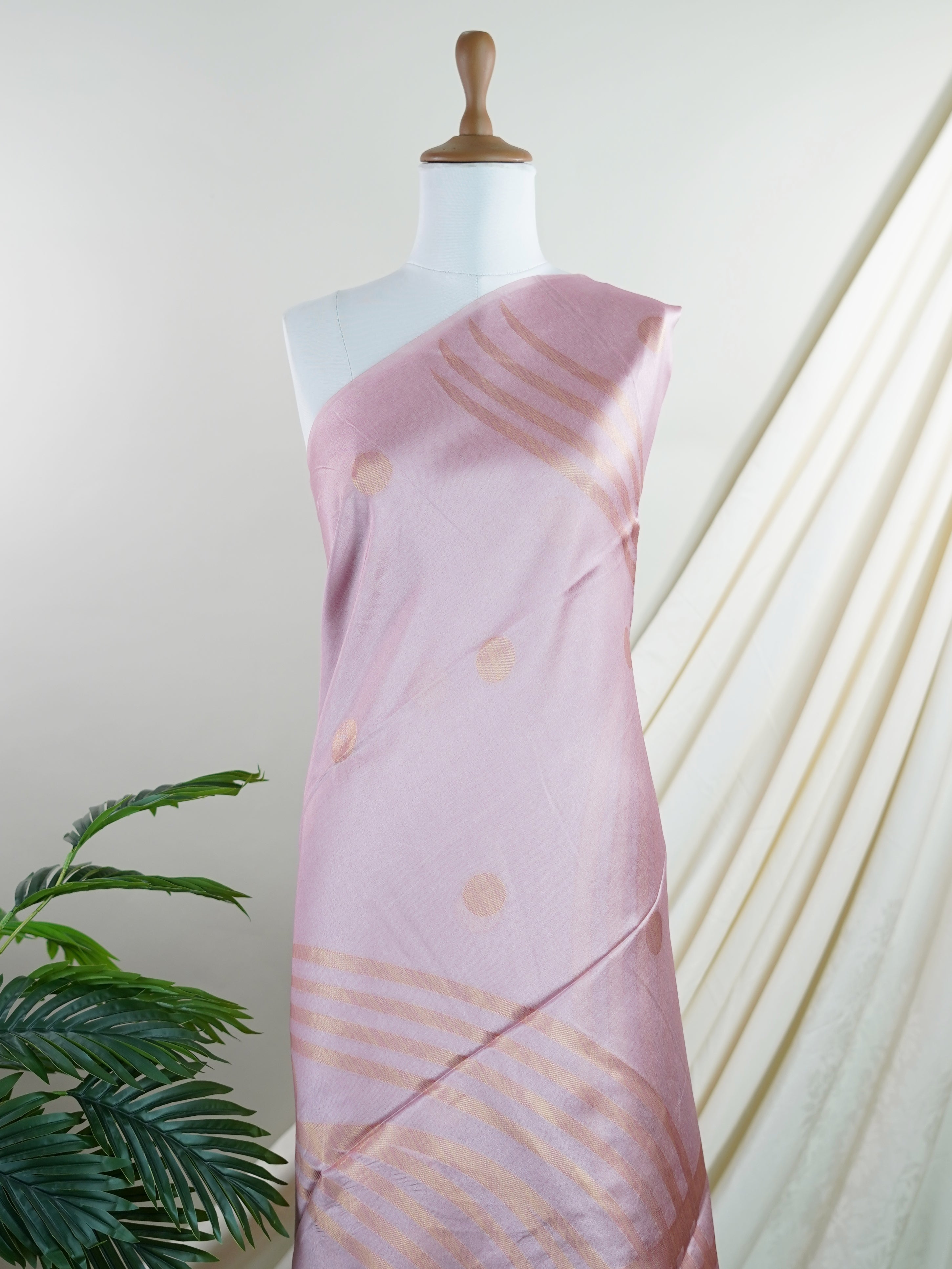 Fancy Baby Pink Fancy - Manoranjitham Weaves - Handloom Store