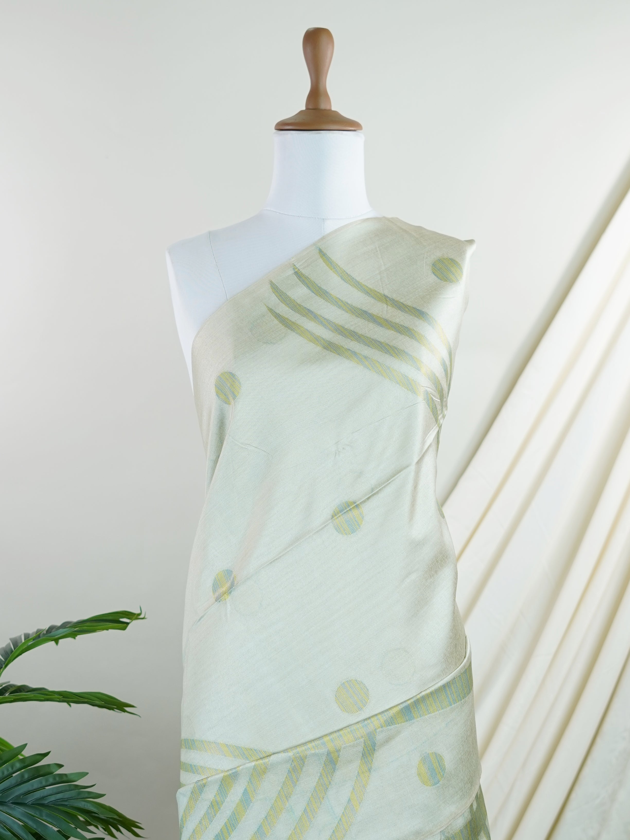Fancy Mint Green Fancy - Manoranjitham Weaves - Handloom Store
