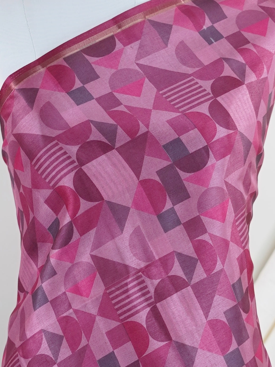 Katan Cream Semi Silk - Manoranjitham Weaves - Handloom Store