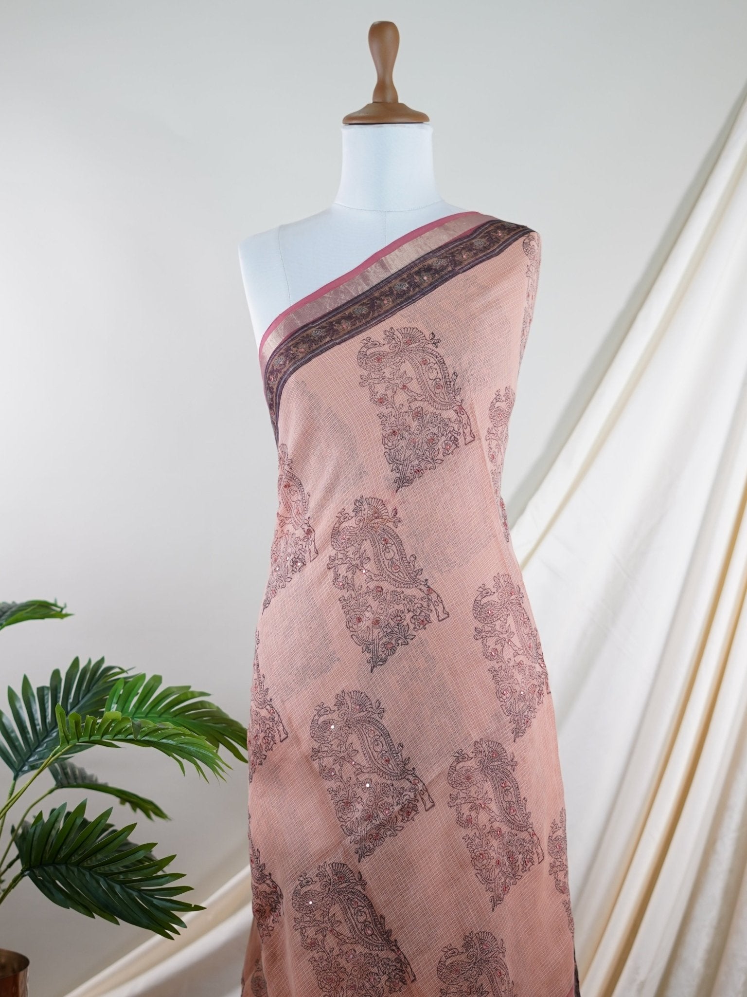 Kota Peach Kota - Manoranjitham Weaves - Handloom Store