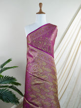 Katan Pink Semi Mushru - Manoranjitham Weaves - Handloom Store