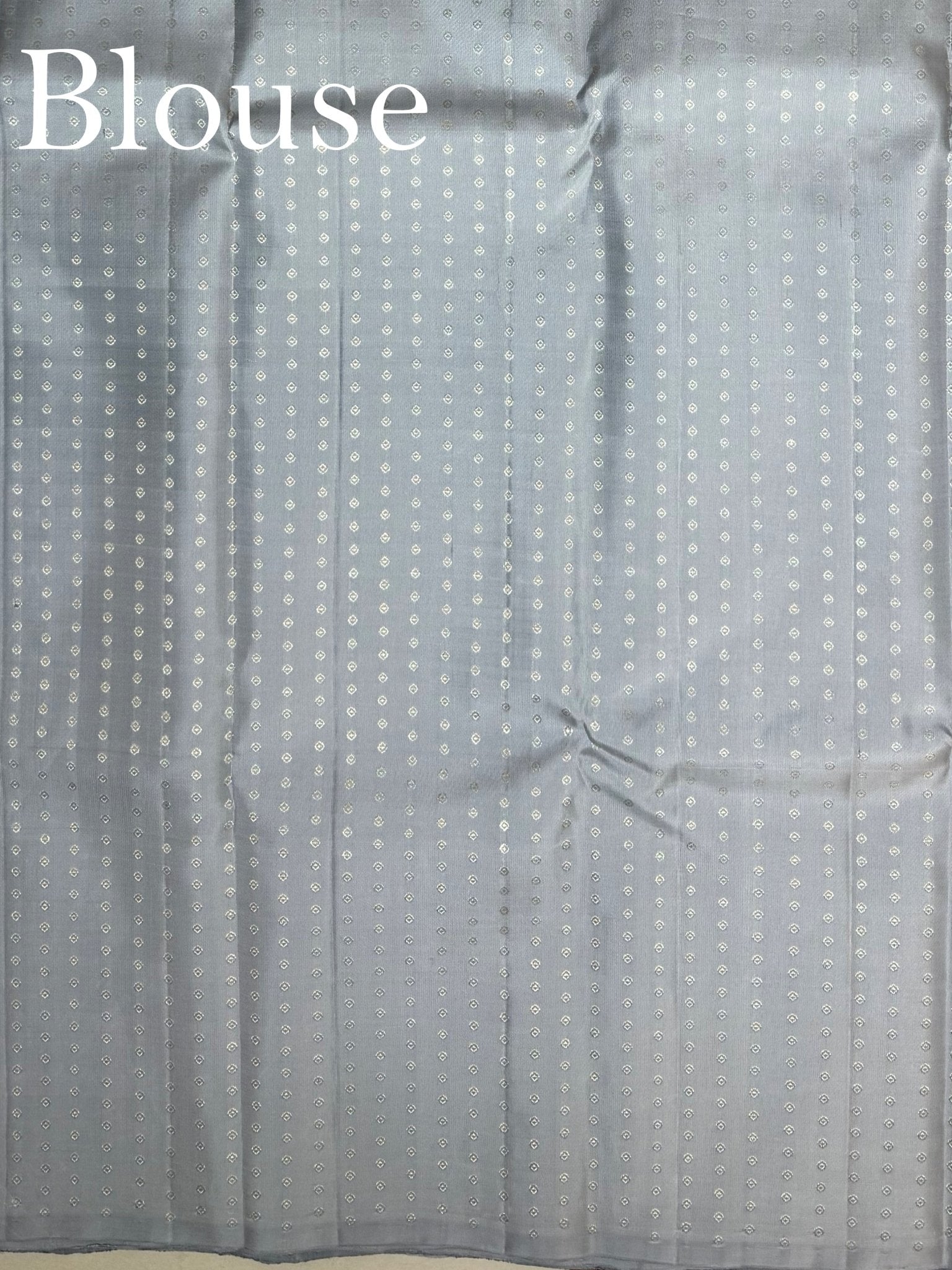 Kanchipuram Silk Grey 100% Pure Silk - Manoranjitham Weaves - Handloom Store