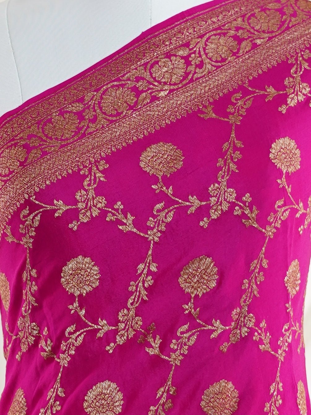 Crepe Pink 100% Pure Crepe - Manoranjitham Weaves - Handloom Store