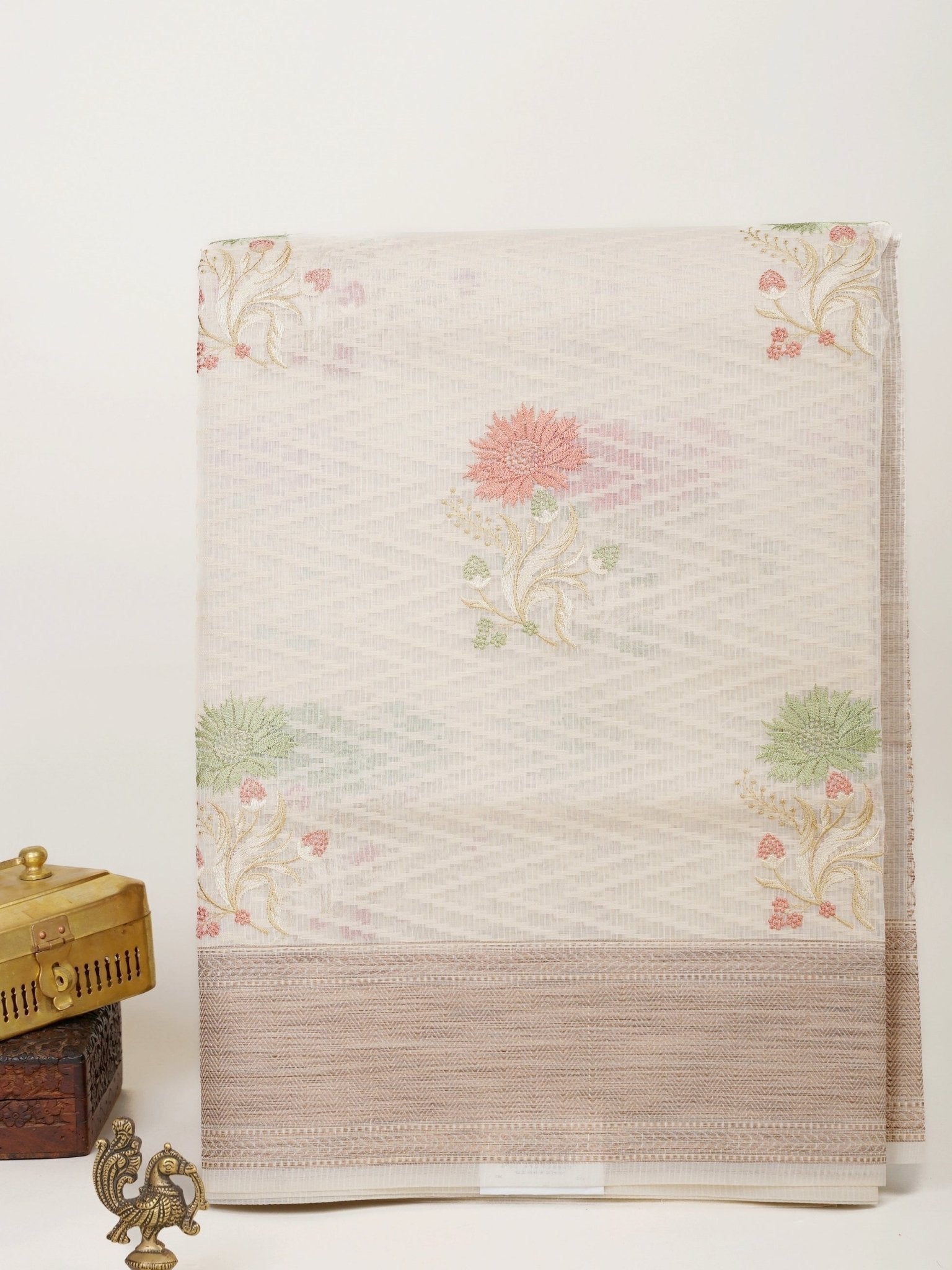 Kota Cream Kota - Manoranjitham Weaves - Handloom Store