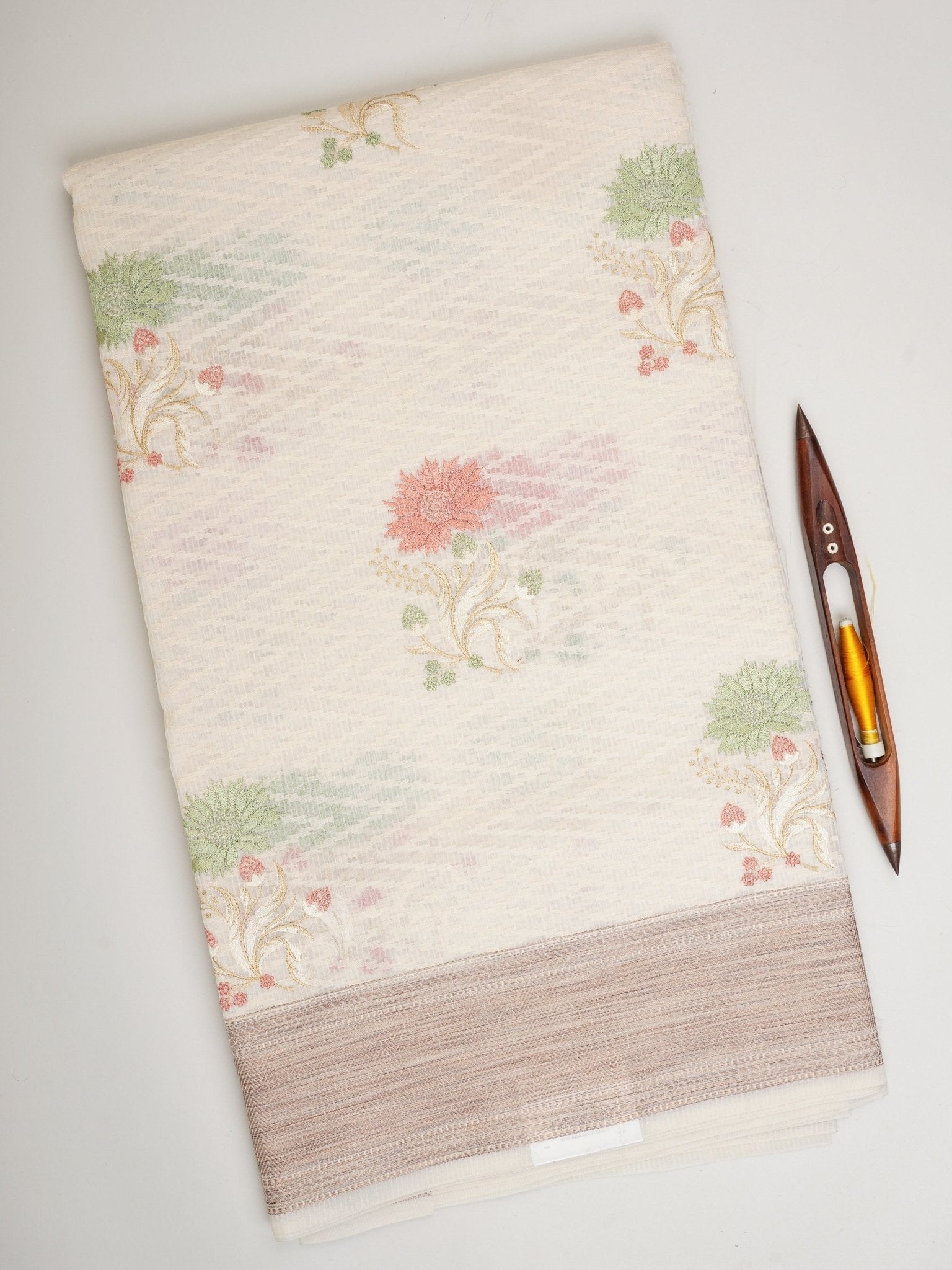 Kota Cream Kota - Manoranjitham Weaves - Handloom Store