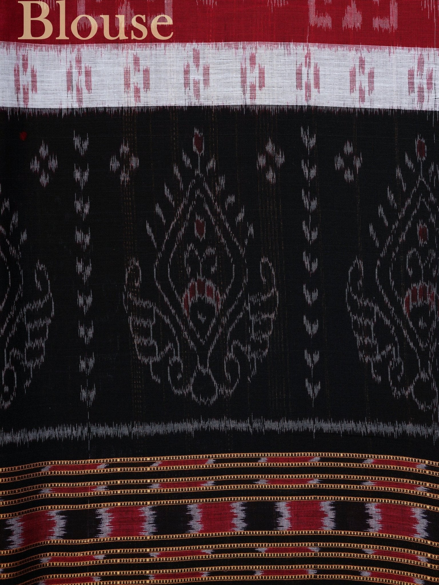 Handspun Cotton Black 100% Pure Cotton - Manoranjitham Weaves - Handloom Store