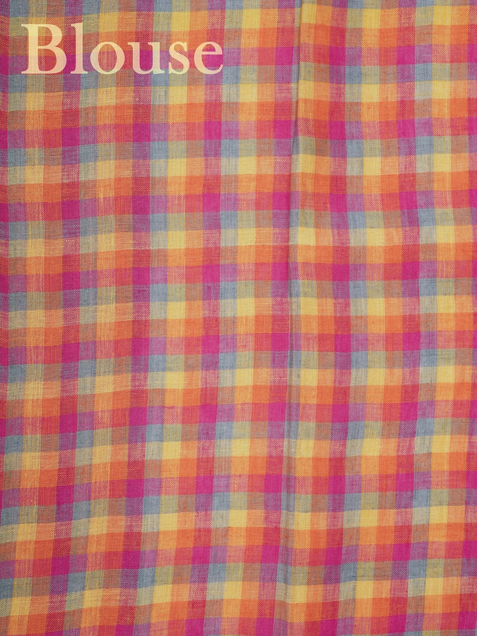 Linen White 100% Pure Linen - Manoranjitham Weaves - Handloom Store