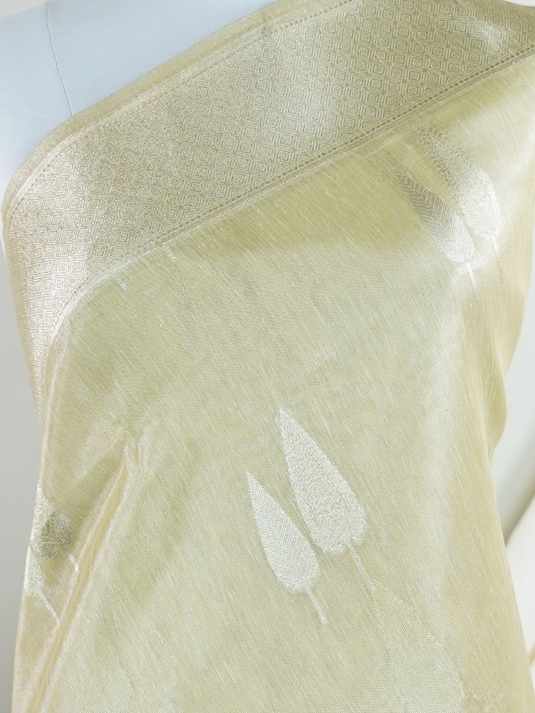 tissue Olive Green Semi Tissue - Manoranjitham Weaves - Handloom Store