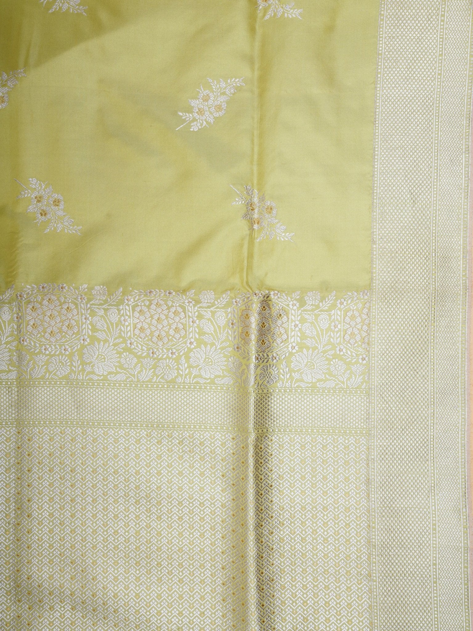 Katan Parakeet 100% Pure Katan Silk - Manoranjitham Weaves - Handloom Store