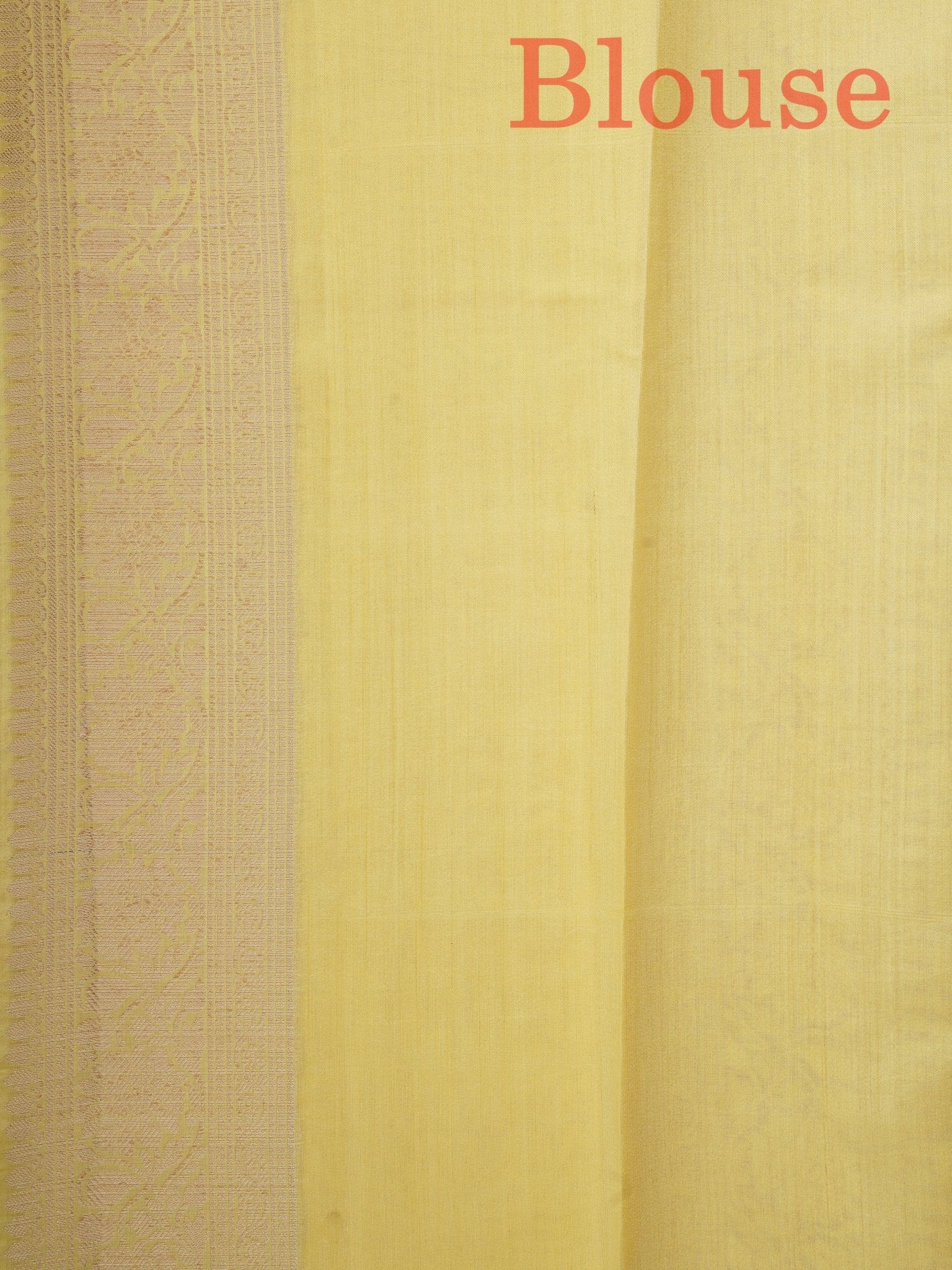 Chiniya Silk Yellow 100% Pure Katan Soft Silk - Manoranjitham Weaves - Handloom Store