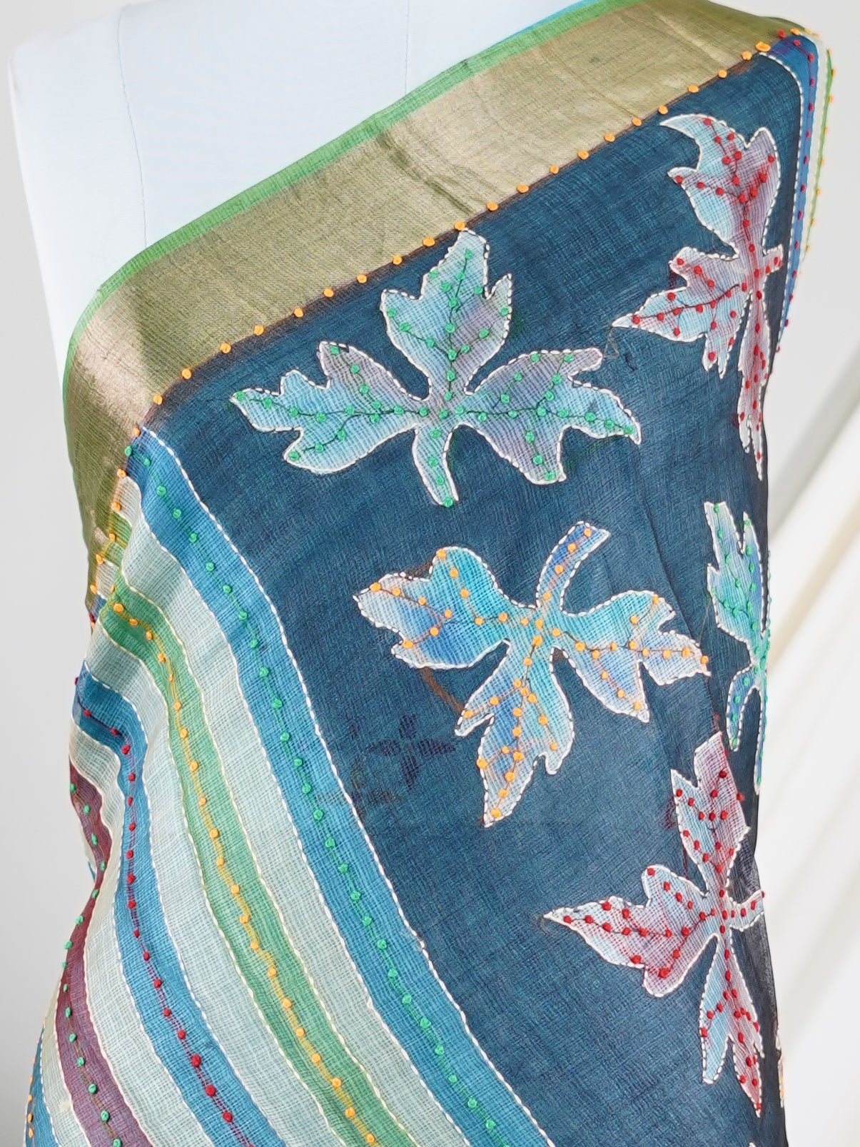 Tussars Cream Kota - Manoranjitham Weaves - Handloom Store