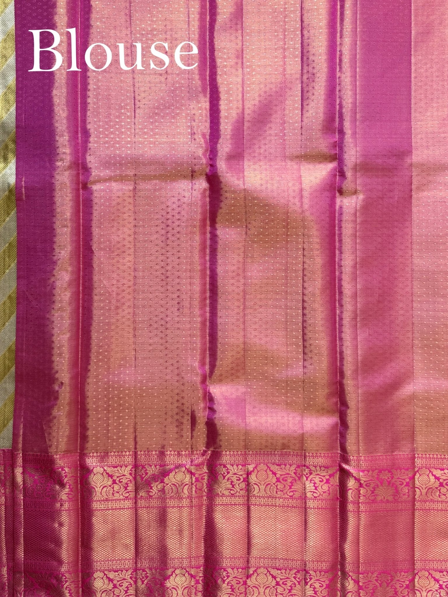 Kanchipuram Silk Gold And Silver tissu 100% Pure Silk - Manoranjitham Weaves - Handloom Store