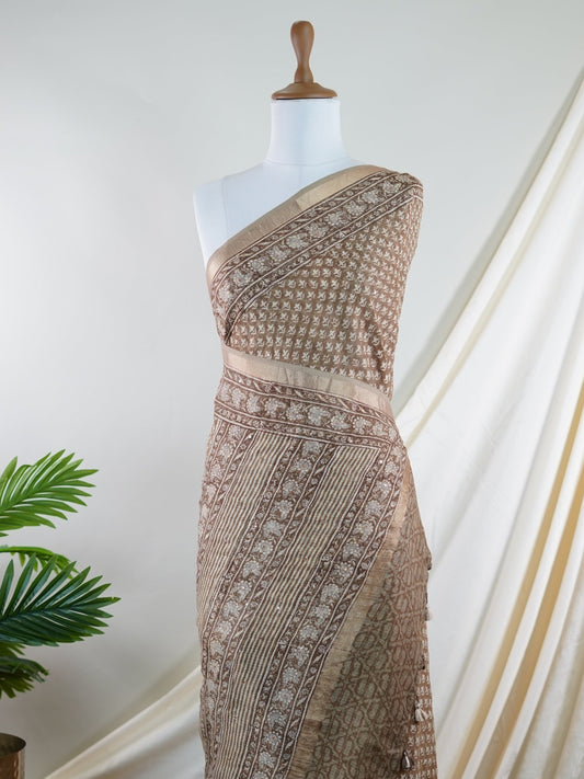 Kota Brown Kota - Manoranjitham Weaves - Handloom Store