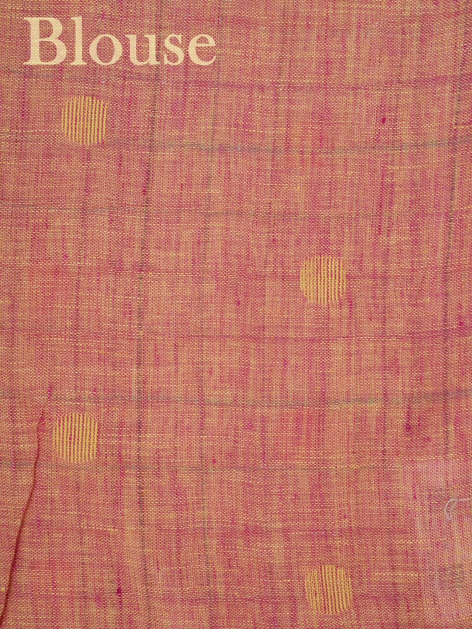 Linen Peach 100% Pure Linen - Manoranjitham Weaves - Handloom Store