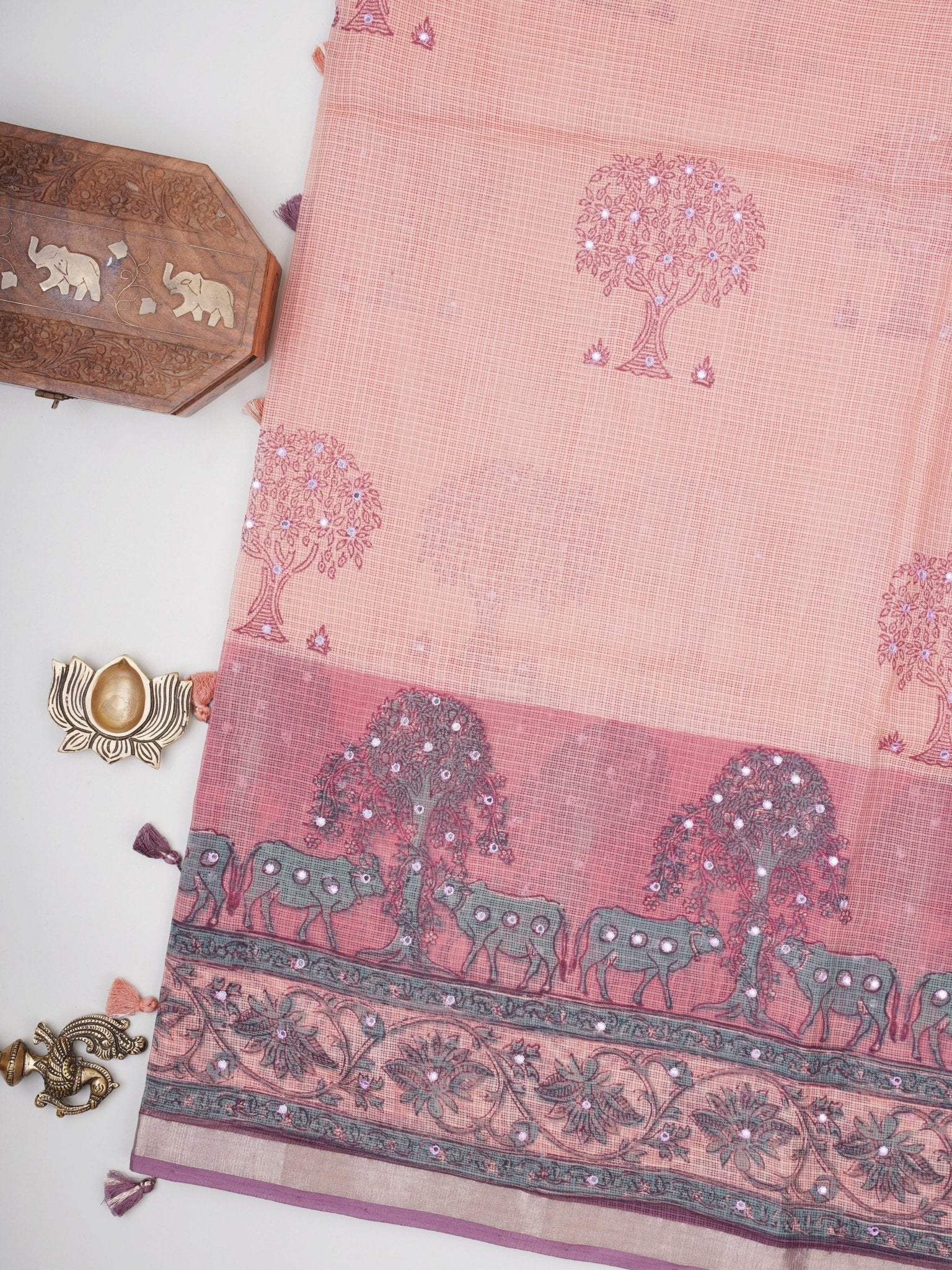 Kota Peach Kota - Manoranjitham Weaves - Handloom Store