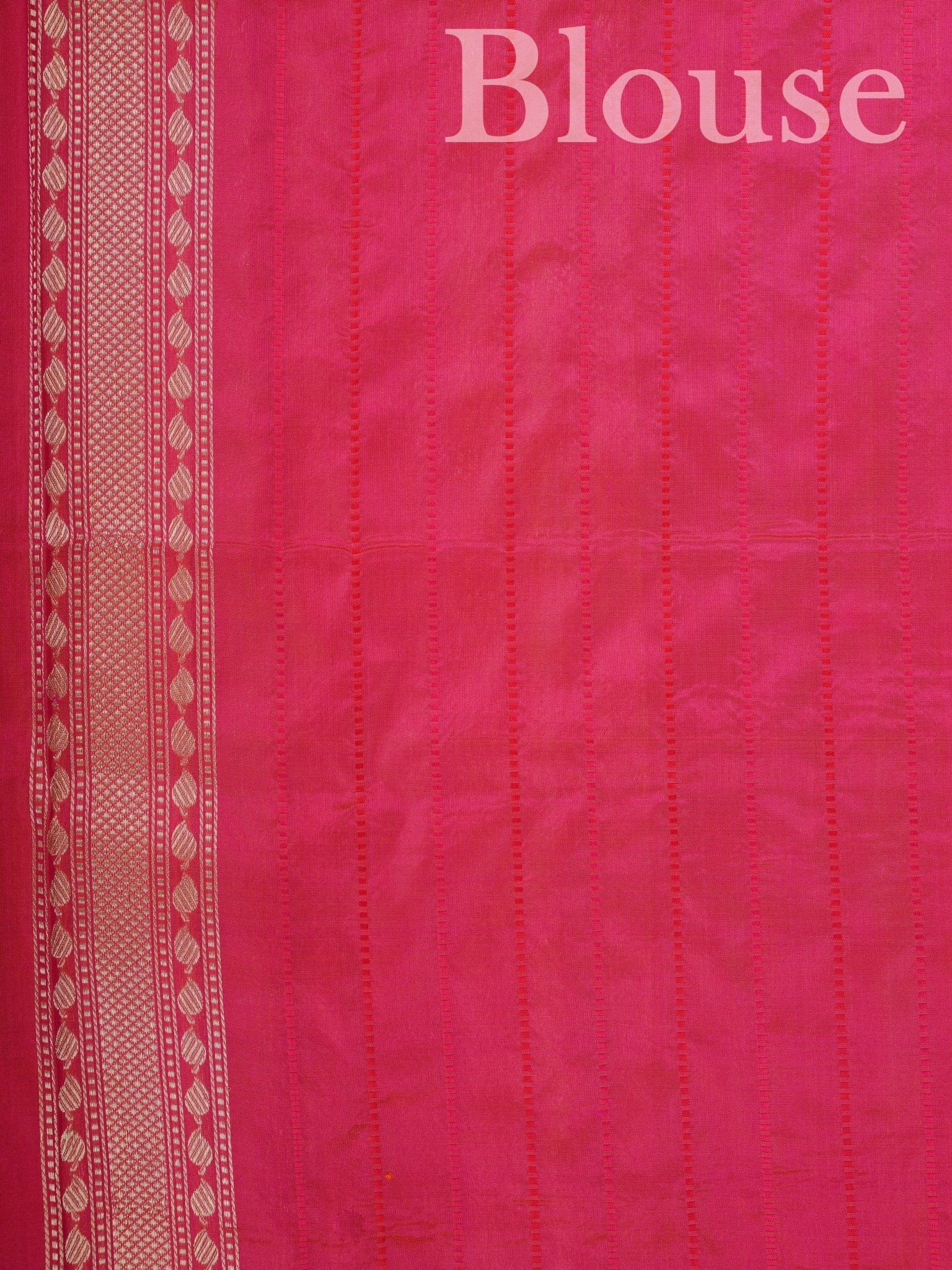 Katan Hot Pink 100% Pure Katan Silk - Manoranjitham Weaves - Handloom Store