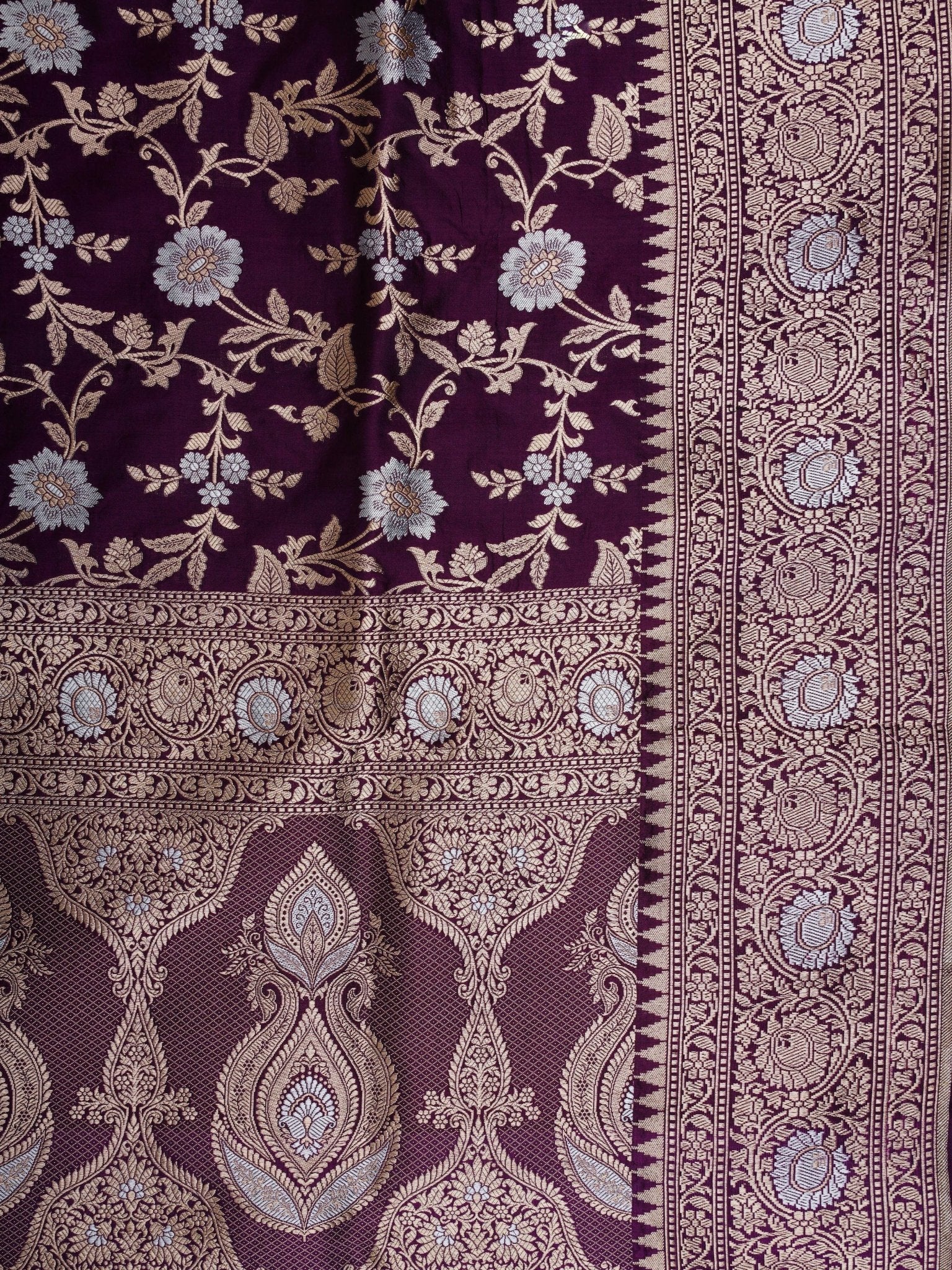 Katan Cream 100% Pure Katan Silk - Manoranjitham Weaves - Handloom Store