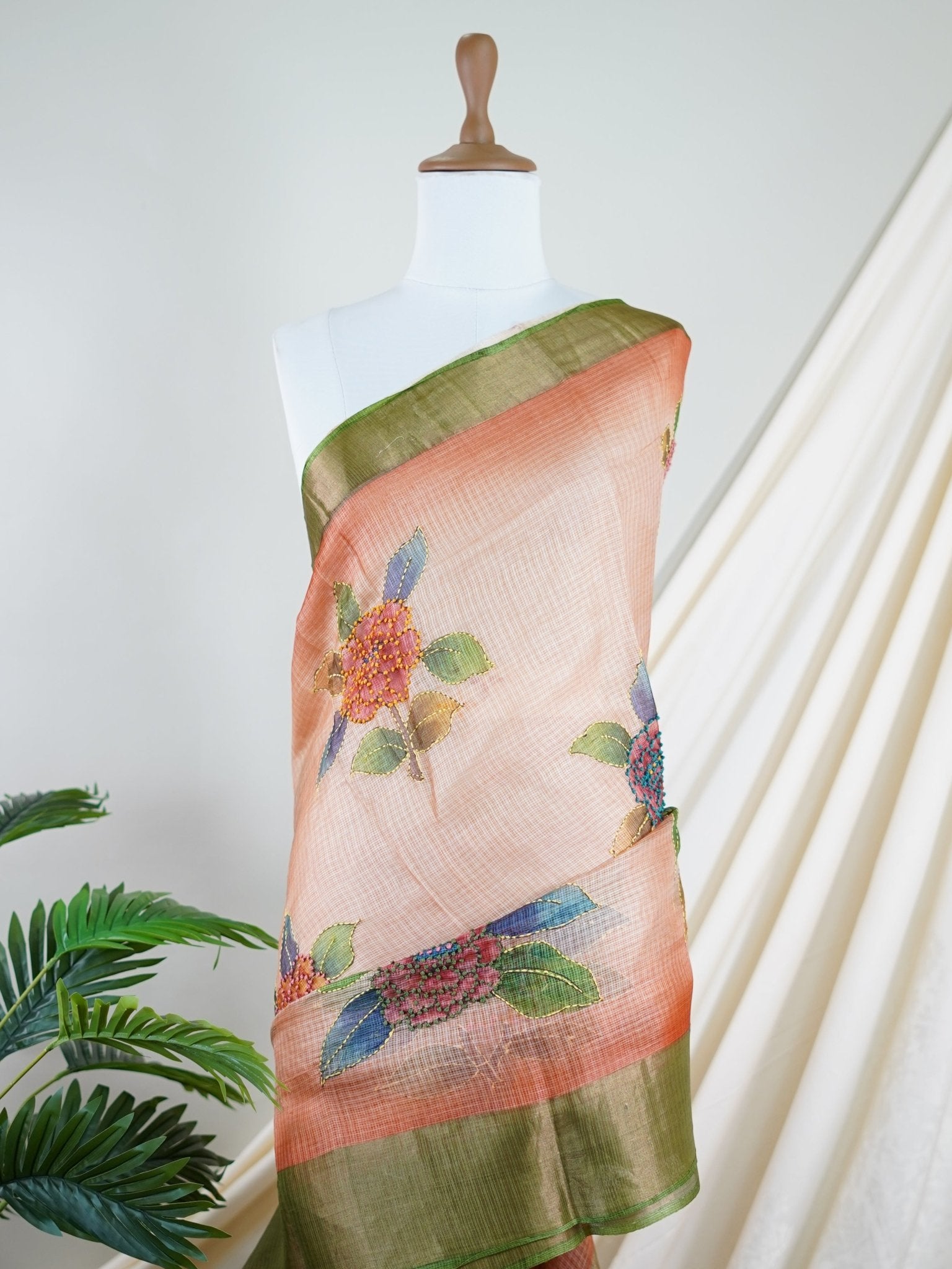 Tussars Cherry Blossom Kota - Manoranjitham Weaves - Handloom Store