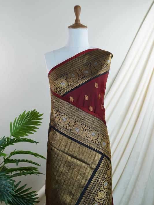 Gadwal Silk 100% Pure Silk - Manoranjitham Weaves - Handloom Store