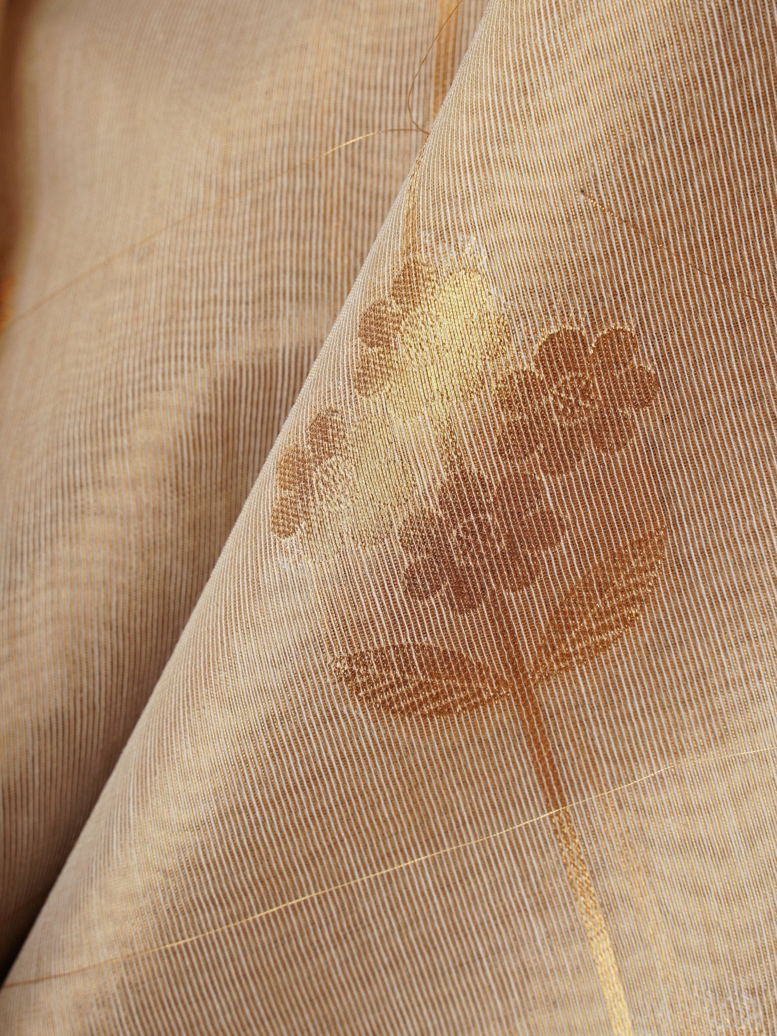 tissue Gold Kora Semi Tissue - Manoranjitham Weaves - Handloom Store