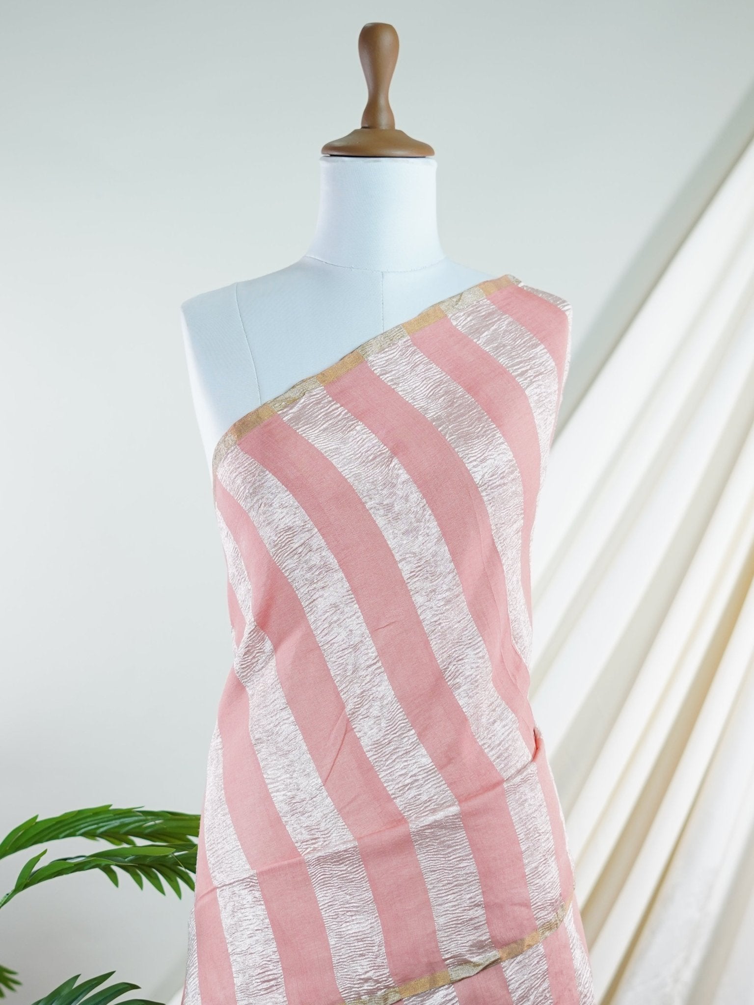 Tissue Peach 100% Pure Tissue - Manoranjitham Weaves - Handloom Store