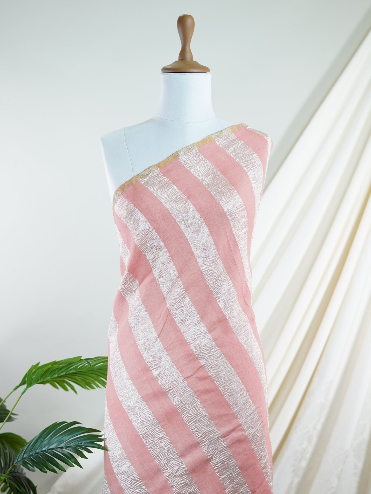 Tissue Peach 100% Pure Tissue - Manoranjitham Weaves - Handloom Store