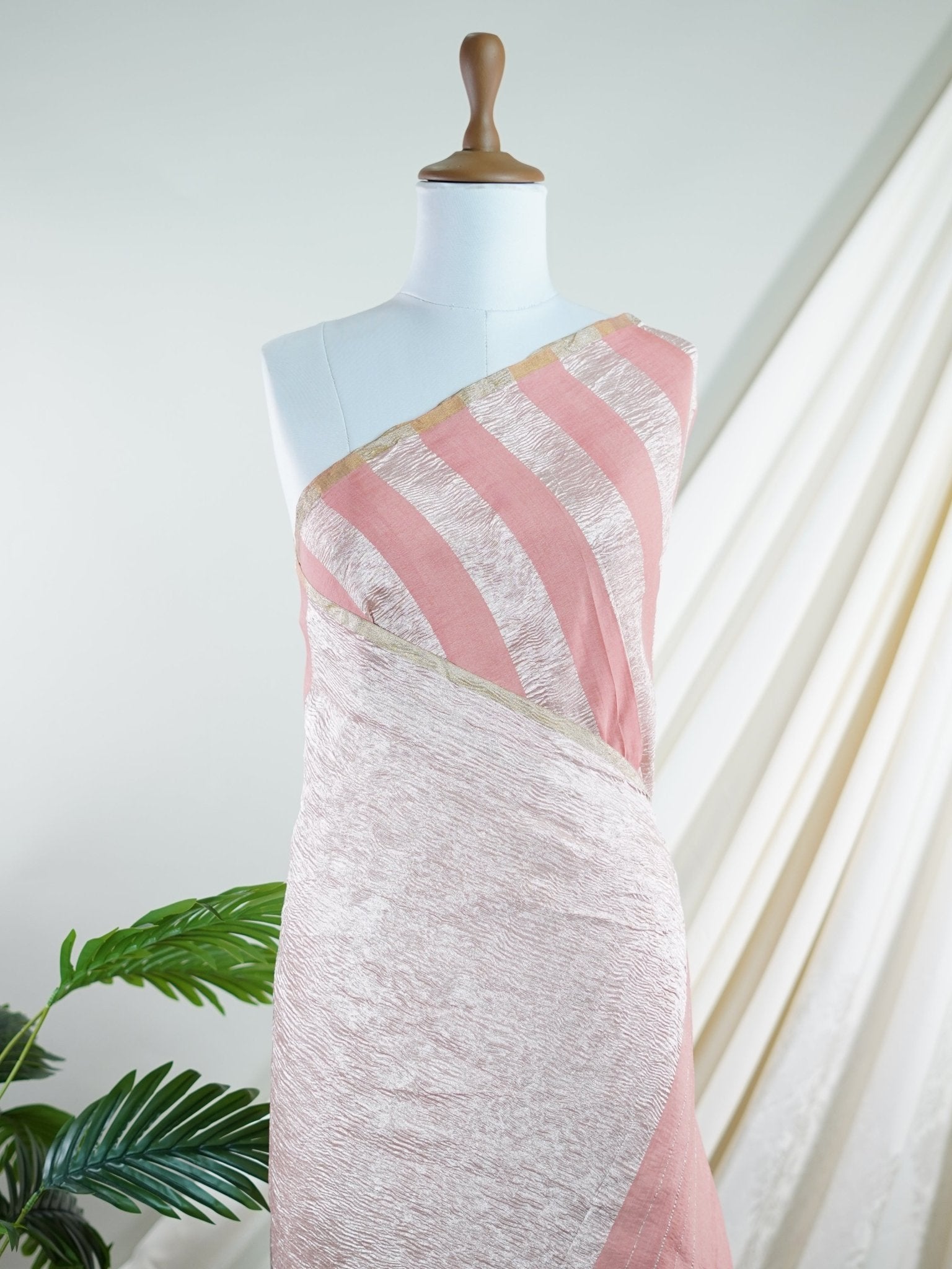 Tissue Peach 100% Pure Tissue - Manoranjitham Weaves - Handloom Store