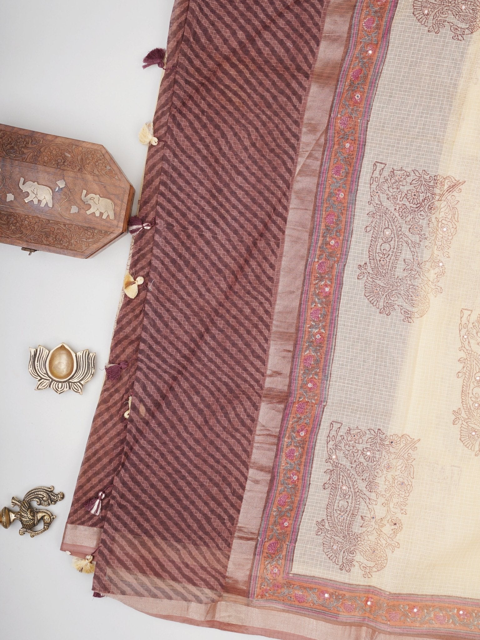 Kota Cream Kota - Manoranjitham Weaves - Handloom Store