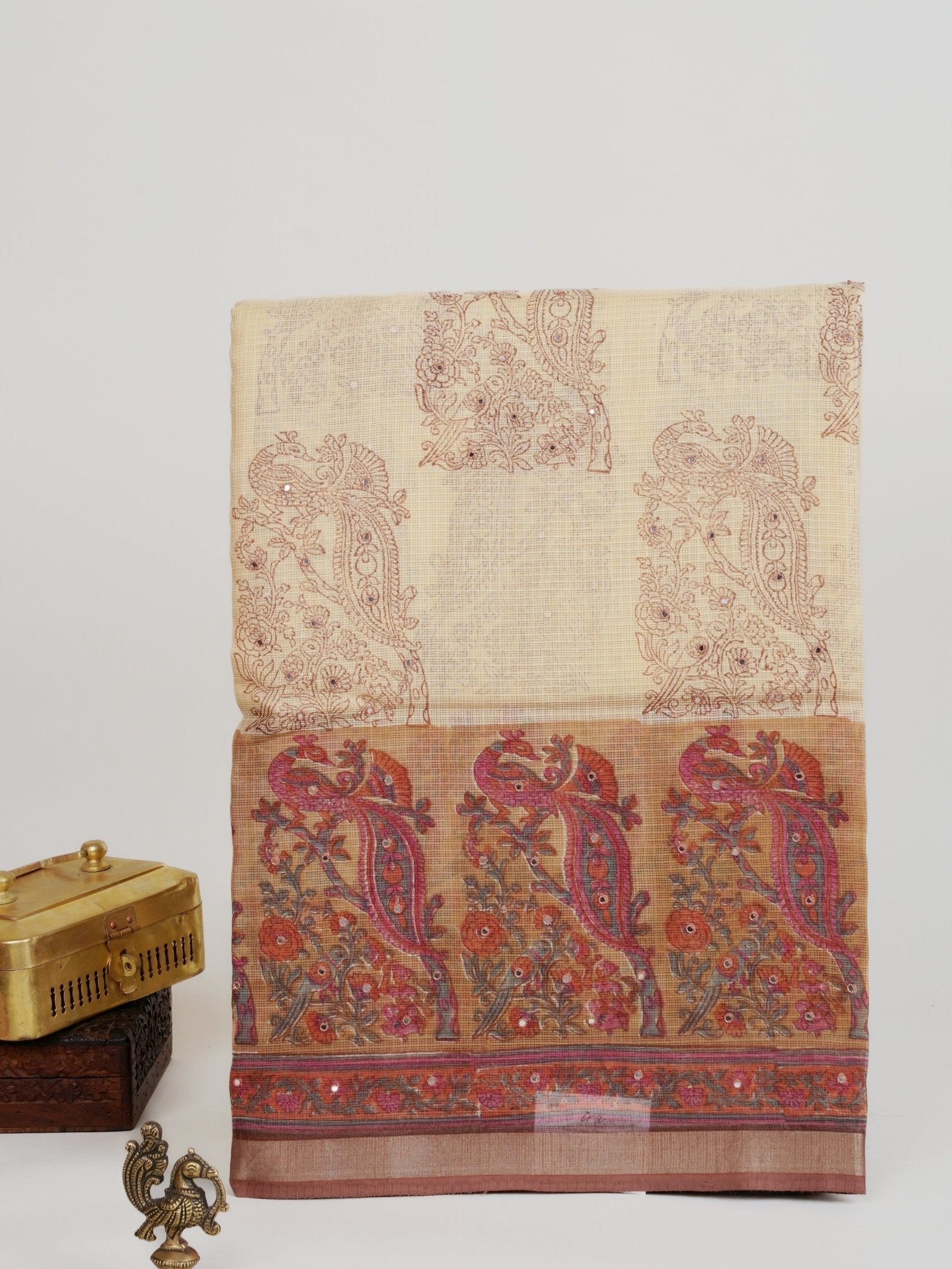 Kota Cream Kota - Manoranjitham Weaves - Handloom Store