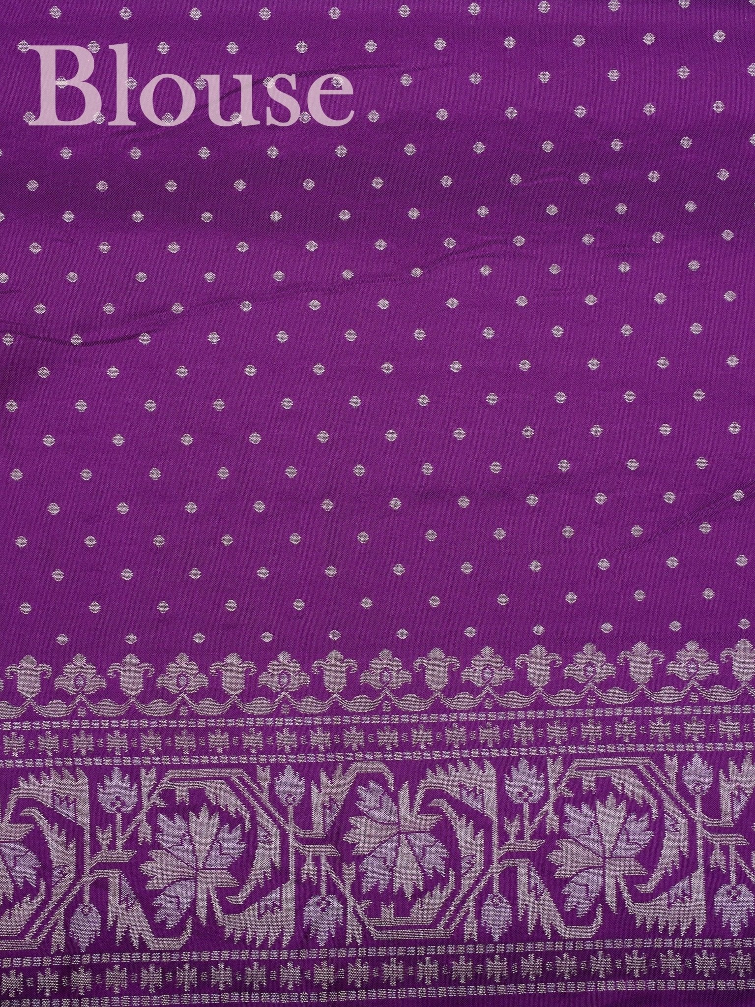 Katan Violet Katan Semi Silk - Manoranjitham Weaves - Handloom Store