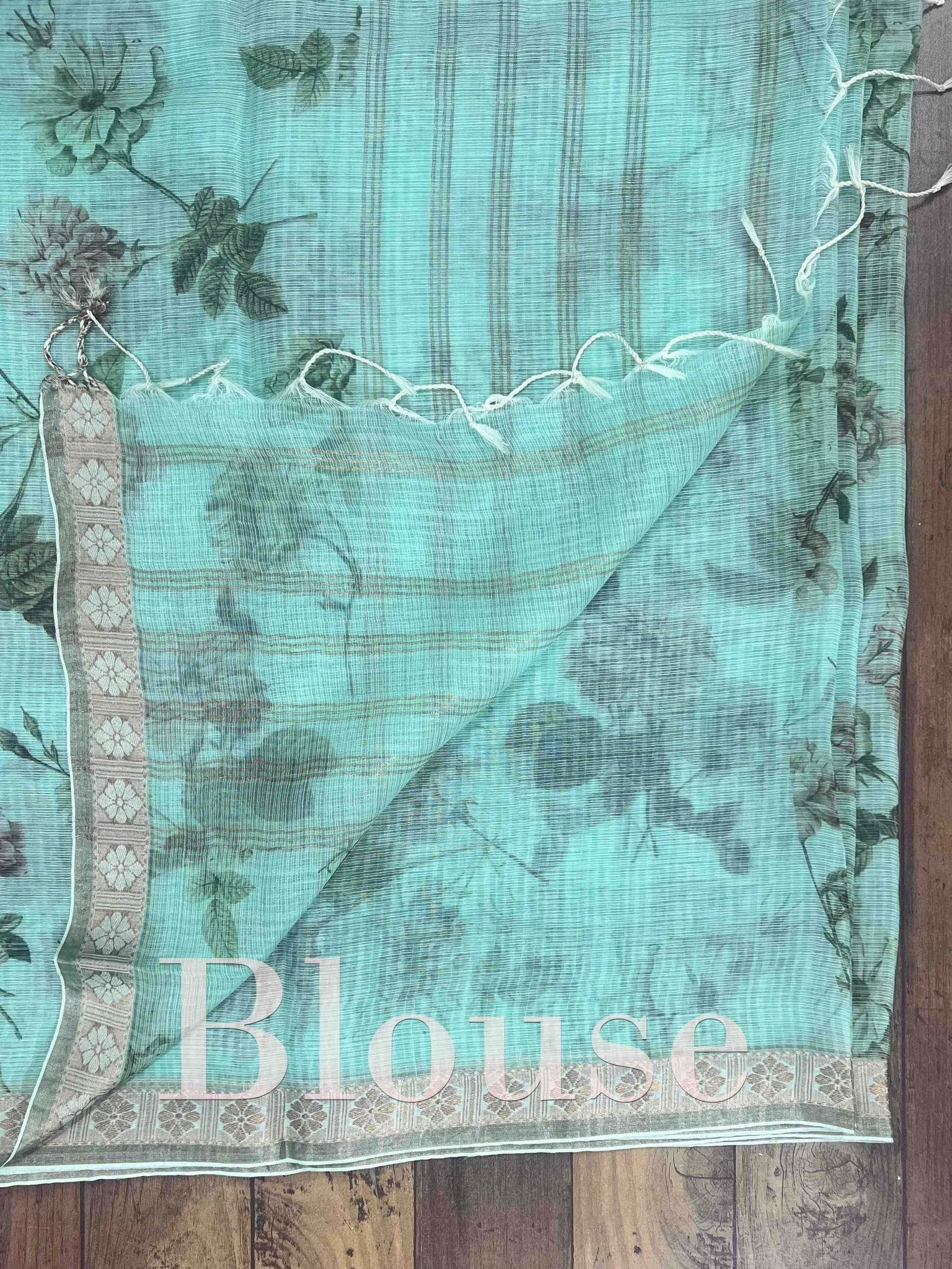 Kota Light Green Kota - Manoranjitham Weaves - Handloom Store